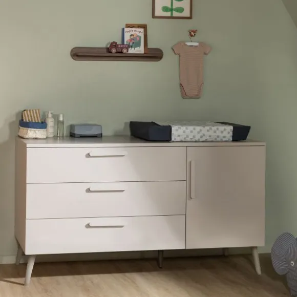 Europe Baby Sev XL Commode - Oatmeal/Oatmeal