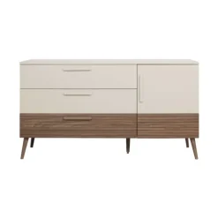 Europe Baby Sev XL Commode - Oatmeal/Walnoot