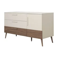 Europe Baby Sev XL Commode - Oatmeal/Walnoot