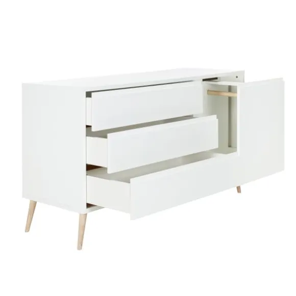 Europe Baby Sterre Babykamer Wit / Naturel | Ledikant 60 x 120 cm + Commode