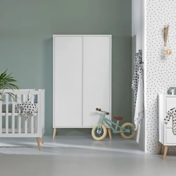 Europe Baby Sterre Babykamer Wit / Naturel | Ledikant 60 x 120 cm + Commode