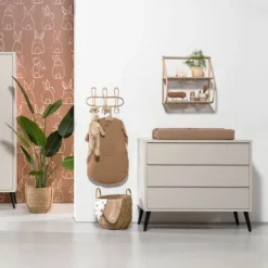 Europe Baby Sterre Babykamer Oatmeal / Zwart | Bed 60 x 120 cm + Commode