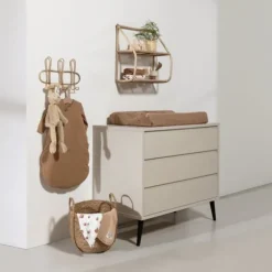 Europe Baby Sterre Babykamer Oatmeal / Zwart | Bed 60 x 120 cm + Commode