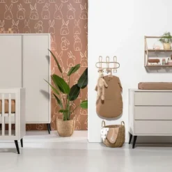 Europe Baby Sterre Babykamer Oatmeal / Zwart | Bed 60 x 120 cm + Commode