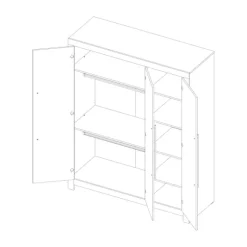 Europe Baby Vittoria III Kledingkast 3-Deurs Zwart