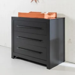 Europe Baby Vittoria III Babykamer Zwart | Bed 70 x 140 cm + Commode