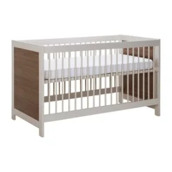 Europe Baby Vittoria III Babybed - Cashmere / Walnut - 70 x 140 cm