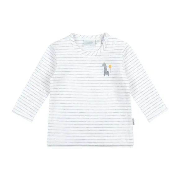 Feetje Giraffe Streep T-Shirt Lange Mouwen Grijs Melange Mt. 44