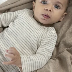 Feetje The Magic is in You Rib Longsleeve Met Streep – Mt. 50 – Taupe Melange