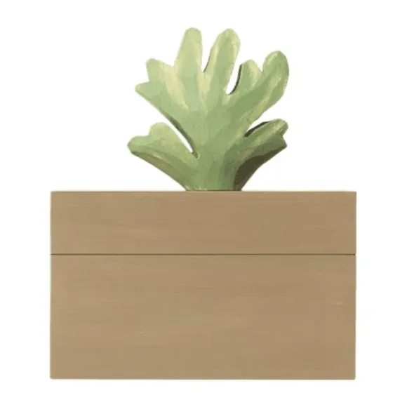 Ferm Living Harbour Box - Coral - Mistletoe/Tan