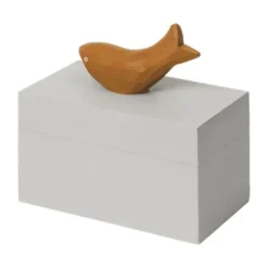 Ferm Living Harbour Box - Coral - Mist Blue/Aged Gold