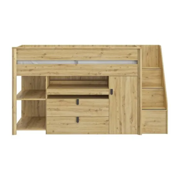 Gami Alika Combibed - 90x200 cm - Ambachtelijk Eikenhout