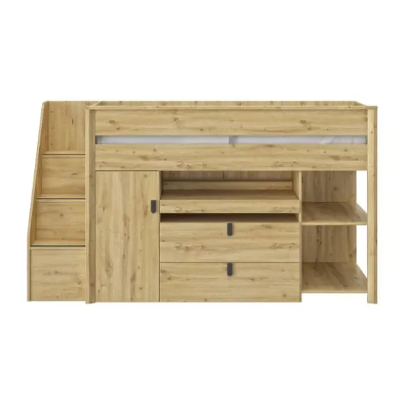 Gami Alika Combibed - 90x200 cm - Ambachtelijk Eikenhout