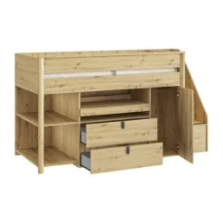 Gami Alika Combibed - 90x200 cm - Ambachtelijk Eikenhout