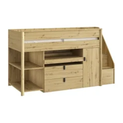 Gami Alika Combibed - 90x200 cm - Ambachtelijk Eikenhout