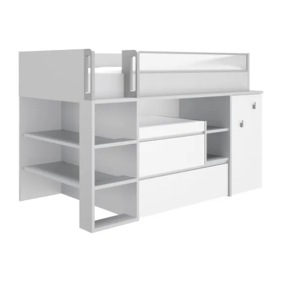 Gautier Dimix Ultracompacte Hoogslaper - 90 x 200 cm - Gestructureerd Eikenhout