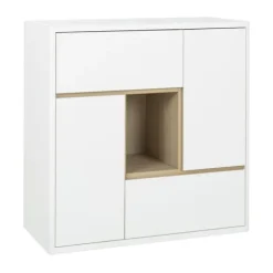 Gautier Holi Opbergmeubel - Wit/Eik