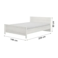Gautier Lugano Bed - 140 x 200 cm - Artisan Eiken