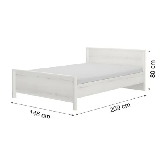 Gautier Lugano Bed - 140 x 200 cm - Artisan Eiken