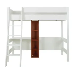 Gautier Mezzanine Tiny Bed - 90 x 200 cm - Wit/Eik