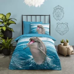 Good Morning Jump Dekbedovertrek - 140 x 200 / 220 cm - Blue