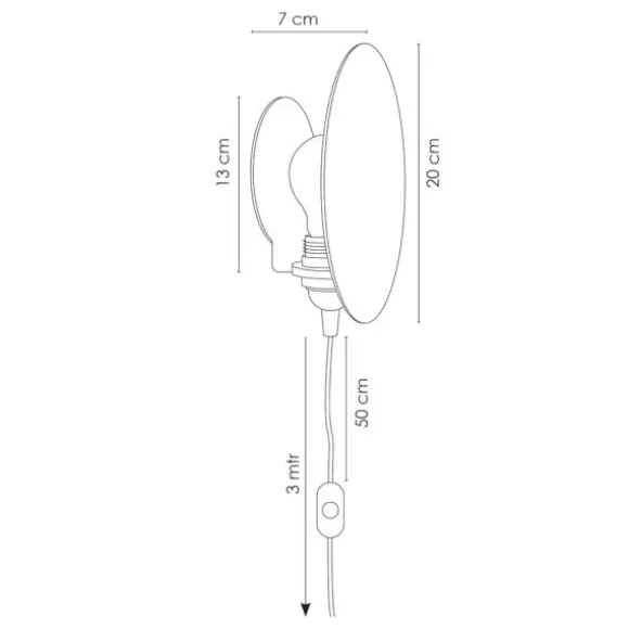 Groovy Magnets Magnetische Muurlamp Eclipse - Zwart