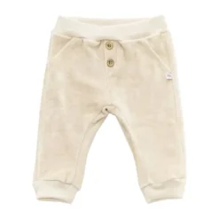 Het Bamboom Velvet Broekje Ice Grey 1 Mnd met elastische tailleband is gemaakt van zachte materialen en beschikt over een goede pasvorm.