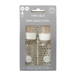 Hevea Glazen Fles 120 ml 2 Stuks