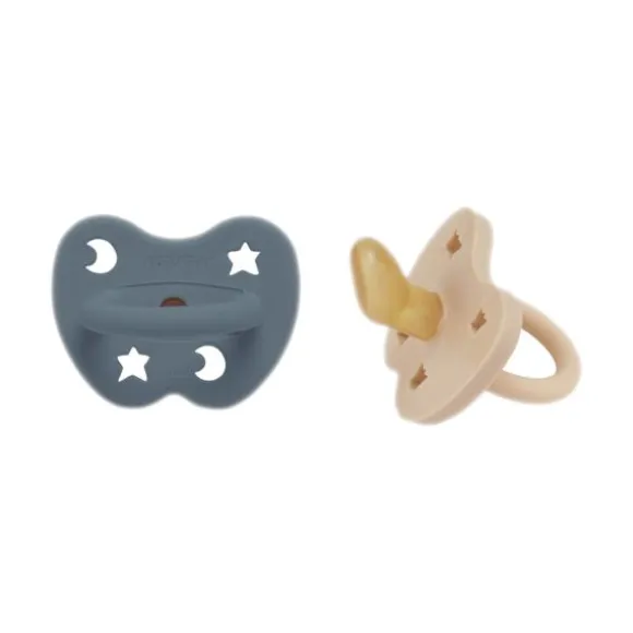 Hevea Orthodontische Fopspeen - 3-36 Mnd - 2 Stuks - Sand / Ocean Blue