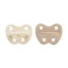 Hevea Orthodontische Fopspeen - 3-36 Mnd - 2 Stuks - Milky White / Sand