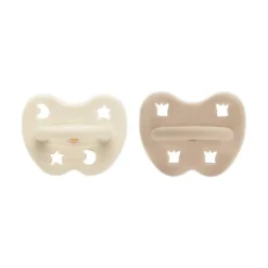 Hevea Orthodontische Fopspeen - 3-36 Mnd - 2 Stuks - Milky White / Sand