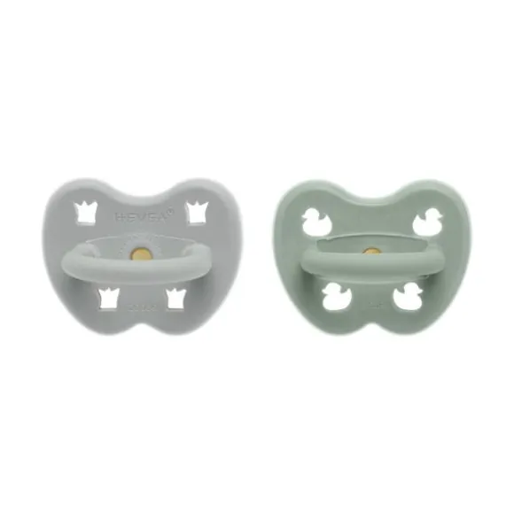 Hevea Orthodontische Fopspeen - 3-36 Mnd - 2 Stuks - Gorgeous Grey / Sage
