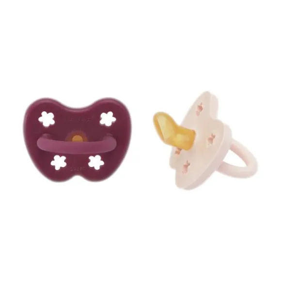 Hevea Orthodontische Fopspeen - 3-36 Mnd - 2 Stuks - Powder Pink / Rosewood