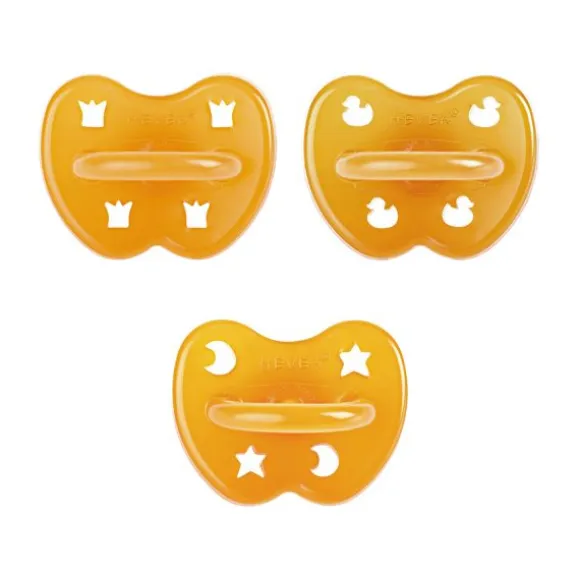 Hevea Trial Fopspeen - 0 Mnd - 3-Pack - Natural