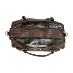 Isoki Double Zip Luiertas - Diagonal Quilted Chocolate