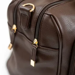 Isoki Double Zip Luiertas - Diagonal Quilted Chocolate