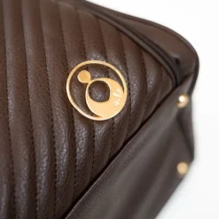 Isoki Double Zip Luiertas - Diagonal Quilted Chocolate