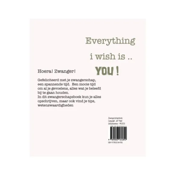 JEP! Kids Zwangerschapsboek - Smoke Roze - 30 x 21 cm