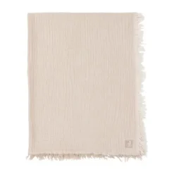 Jollein Deken Ledikant - 120 x 120 cm - Fringe Stripe Sea Green/Ivory GOTS