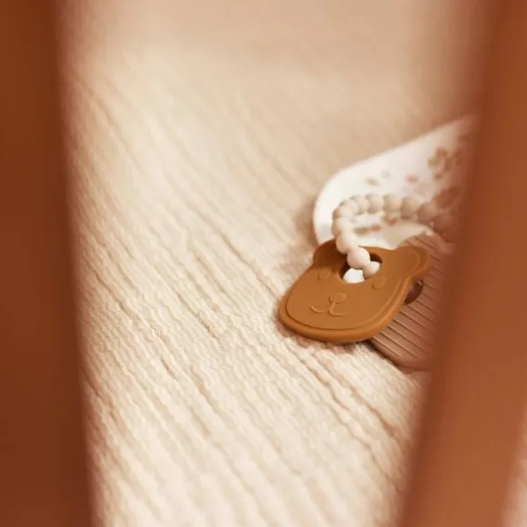 Jollein Deken Ledikant - 120 x 120 cm - Fringe Stripe Sea Green/Ivory GOTS