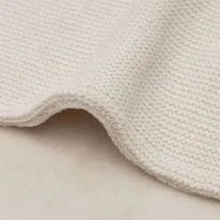 Jollein Deken Wieg - Basic Knit - 75 x 100 cm - Oatmeal/Velvet