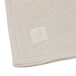 Jollein Deken Wieg - Basic Knit - 75 x 100 cm - Oatmeal/Velvet