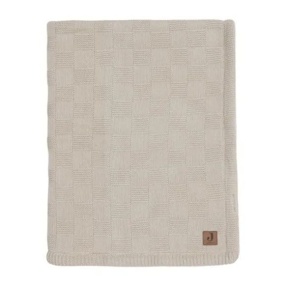 Jollein Deken Wieg - Box Knit/Velvet - 75 x 100 cm - Warm Sand