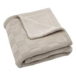 Jollein Deken Wieg - Box Knit/Velvet - 75 x 100 cm - Warm Sand