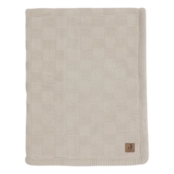 Jollein Deken Wieg - Box Knit/Velvet - 75 x 100 cm - Warm Sand