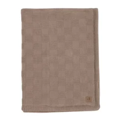 Jollein Deken Wieg - Box Knit/Velvet - 75 x 100 cm - Warm Sand