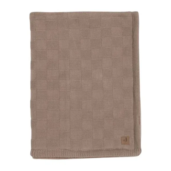 Jollein Deken Wieg - Box Knit/Velvet - 75 x 100 cm - Warm Sand