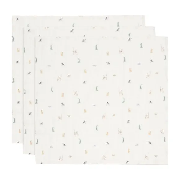 Jollein Jungle Jambo Small Multidoek - 3 Pack - 70 x 70 cm - Hydrofiel