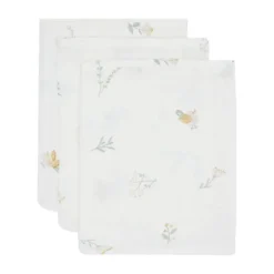 Jollein Lovely Birds Washandje - 3 Pack - 15 x 20 cm - Hydrofiel