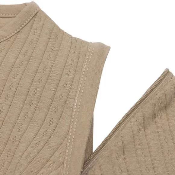 Jollein Slaapzak Zomer Met Afritsbare Mouw - 60 cm - Ajour Biscuit